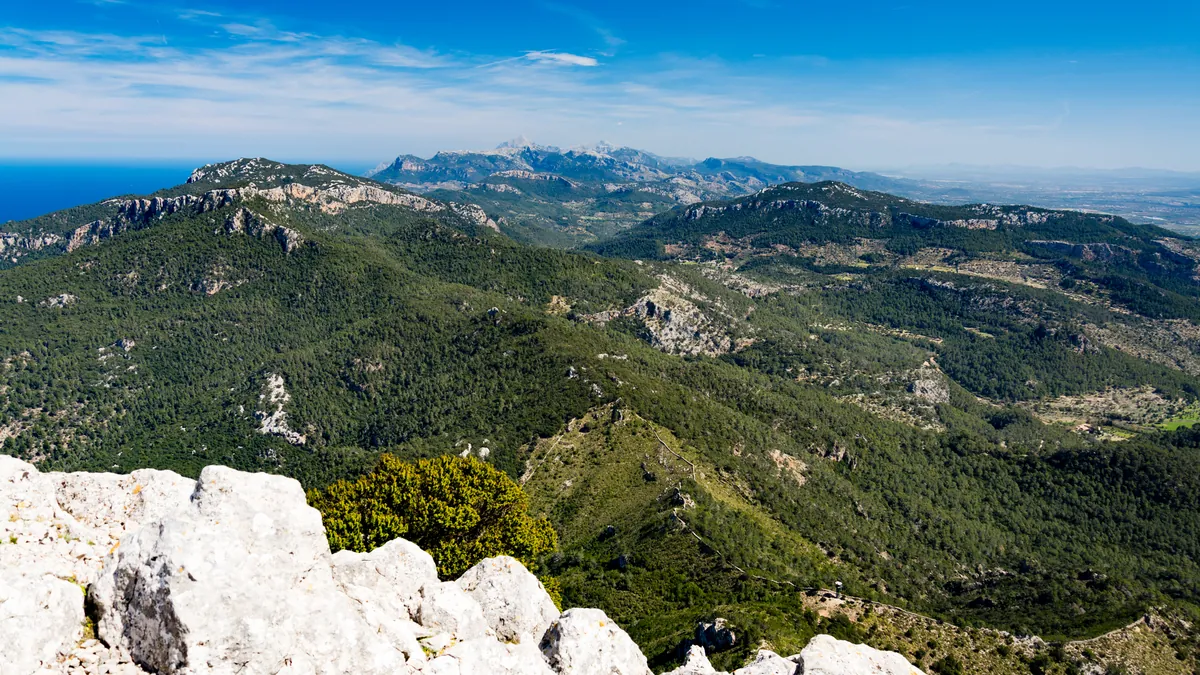 View from Puig de Galatzó along the Serra de Tramuntana
