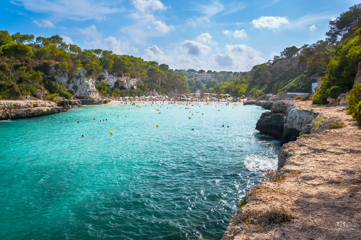 Path and beach at Cala Llombards
